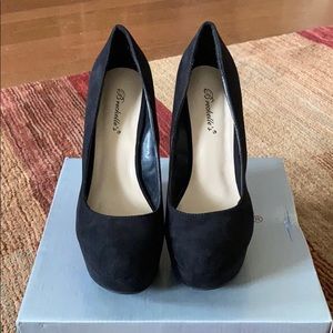 Suede platform wedges